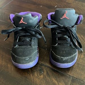 Toddler Black and Purple Jordan’s - Size US 7